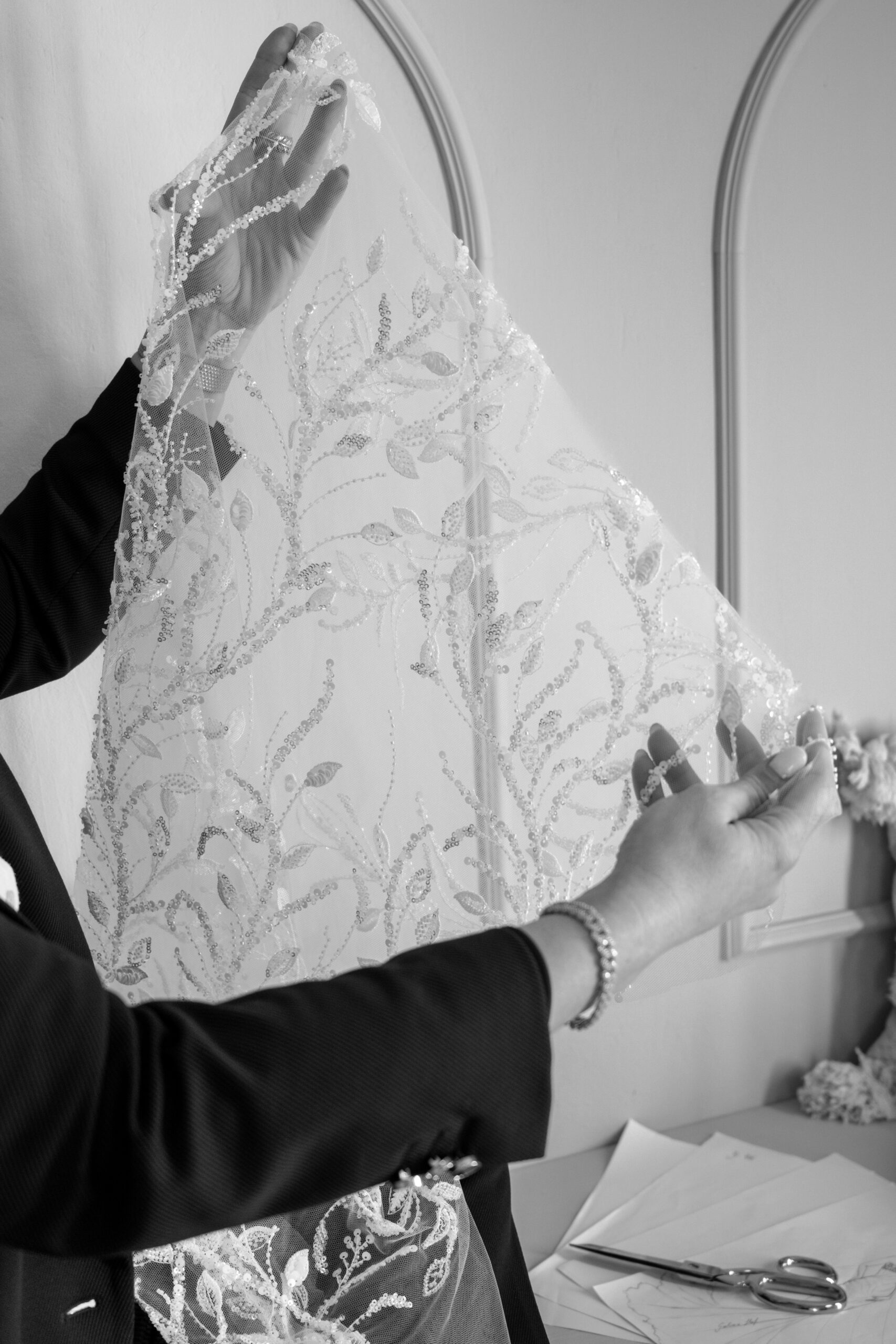 Modeillustration für eine individuelle Brautkleid Maßanfertigung