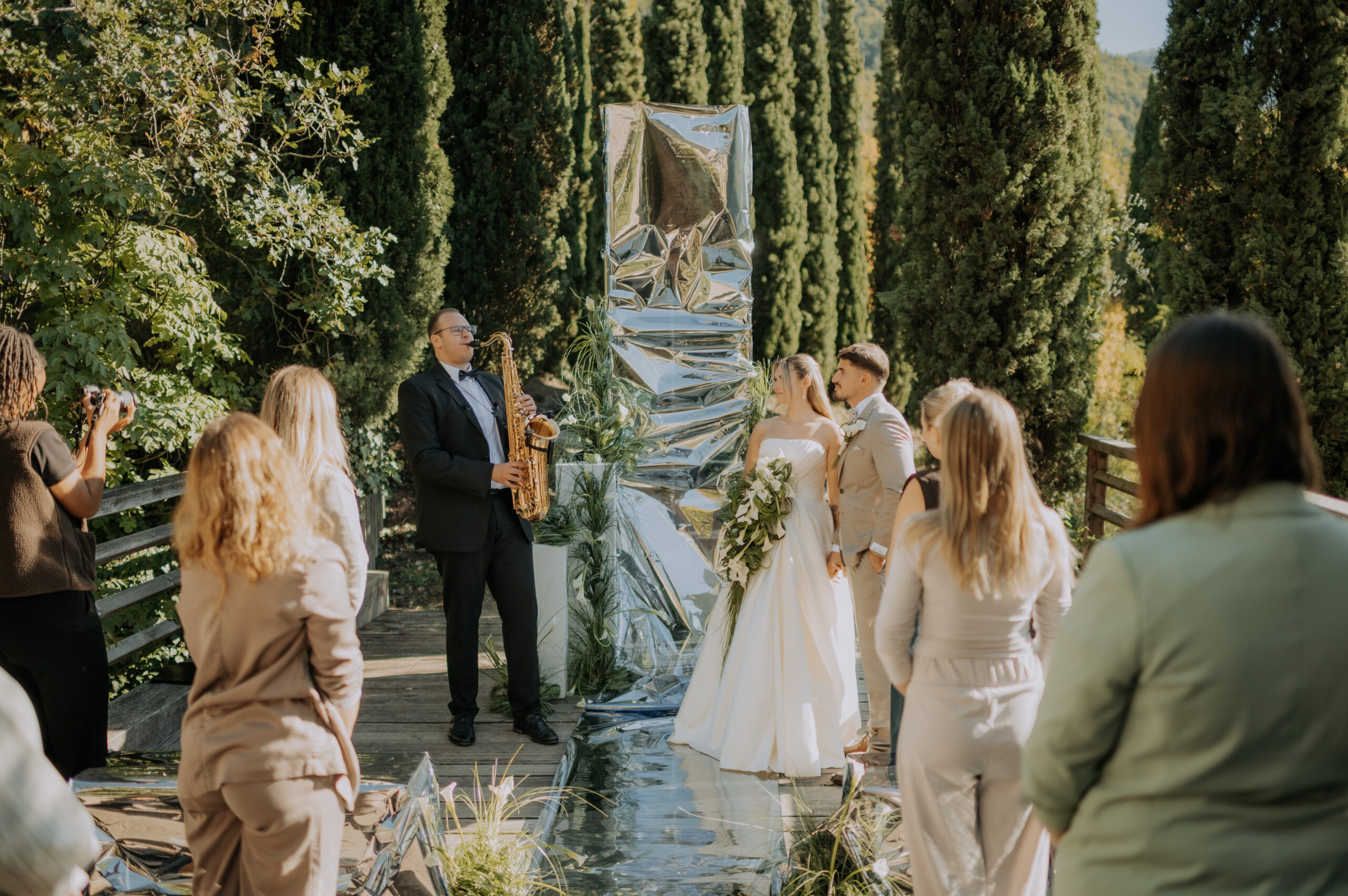 Brautpaar an seinem Hochzeitstag