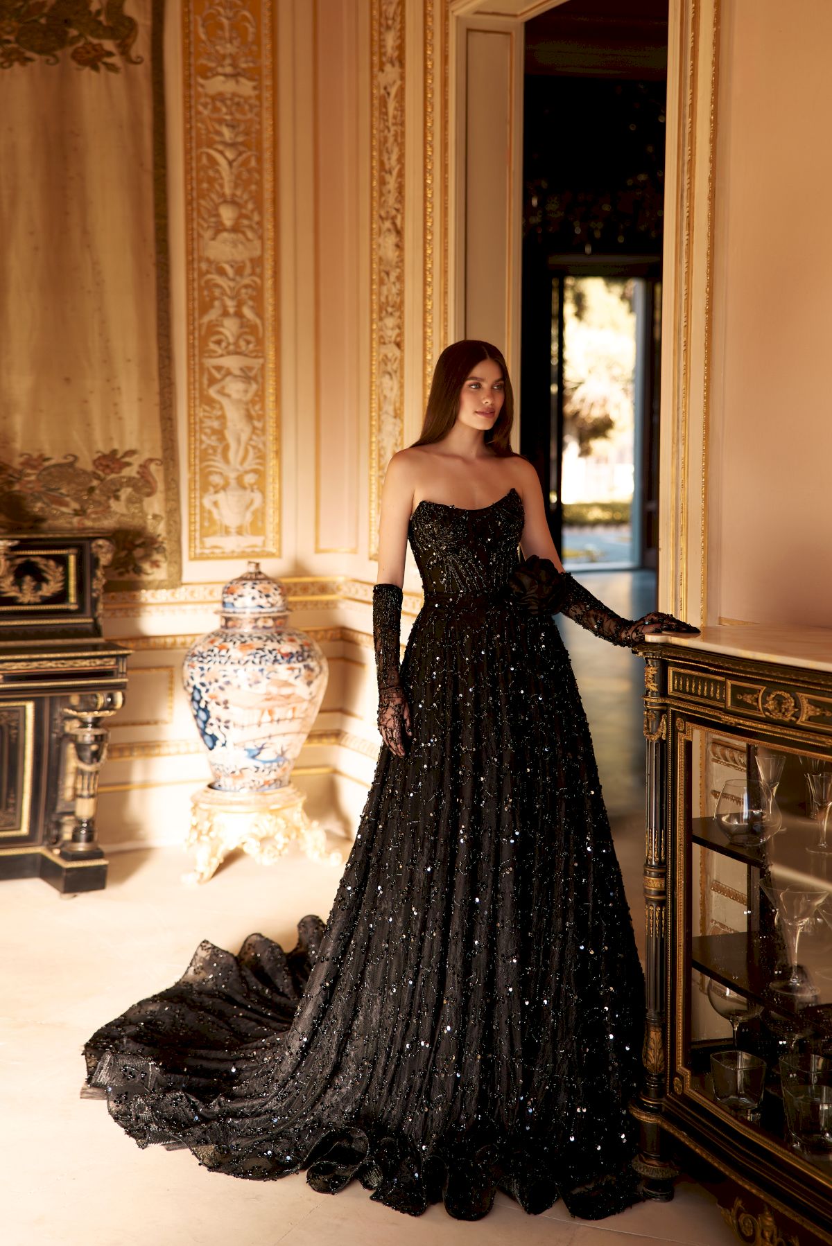 Schwarzes Brautkleid Signorina von Anna Sposa