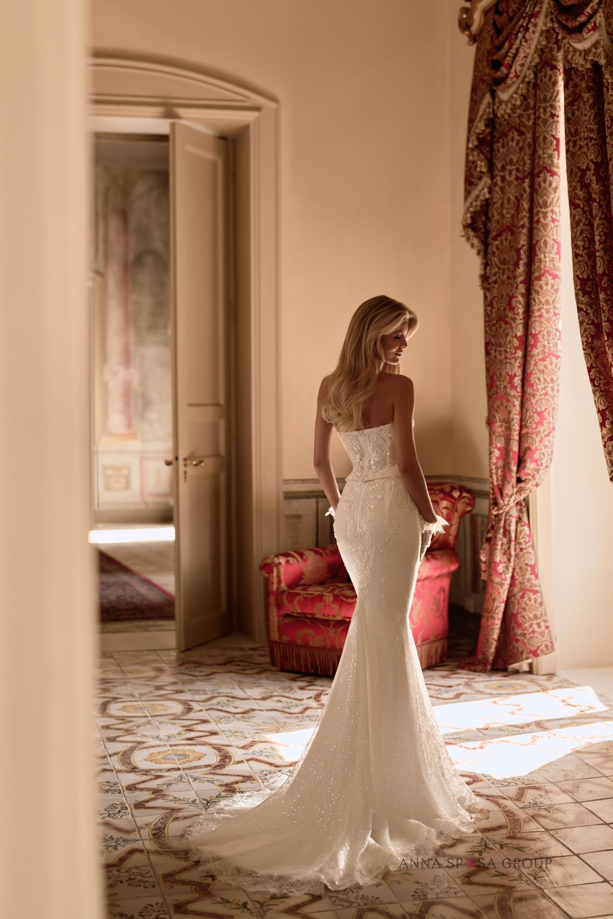 Zaphir Zweiteiler Brautkleid von hinten