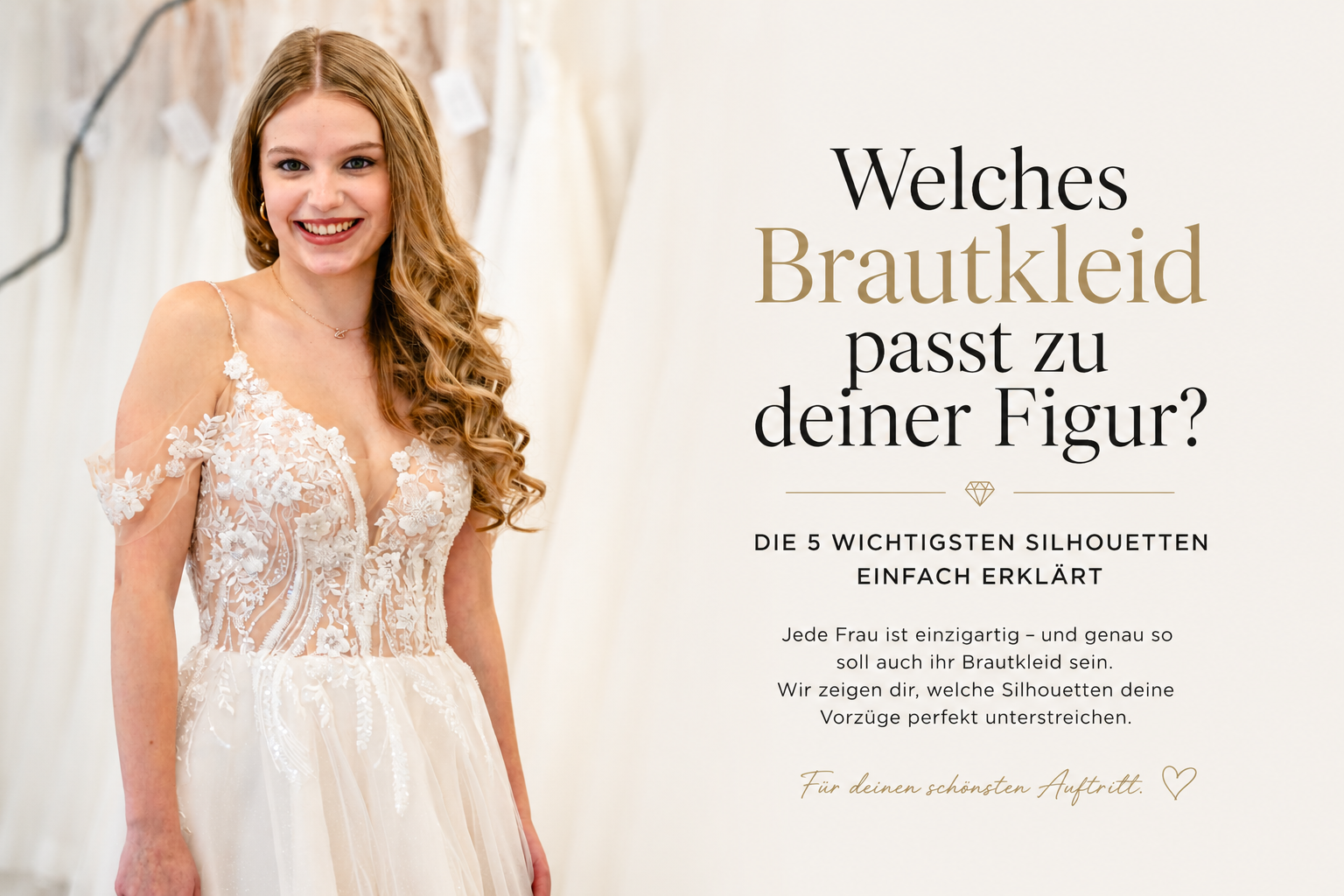Brautkleid für die Sanduhrfigur – welche Brautkleider passen zu einer Sanduhrfigur?