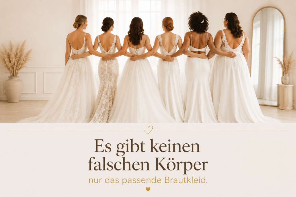 Mein Grundsatz lautet: Es gibt keinen falschen Körper nur das passende Brautkleid
