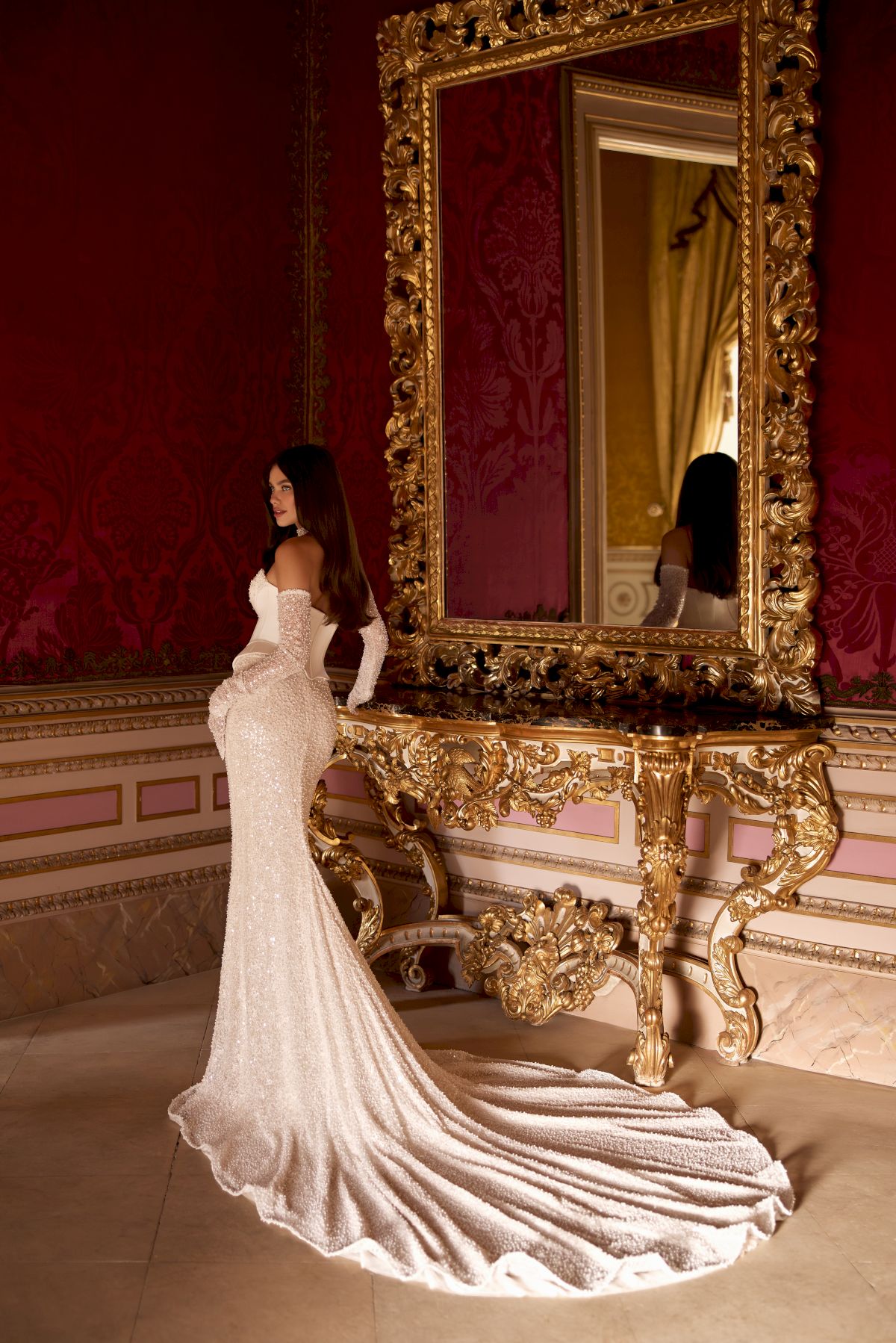 Allegresse Brautkleider – Lacustra Rückansicht mit Couture Details